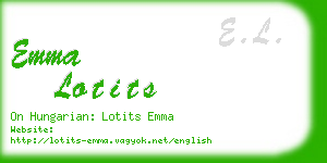 emma lotits business card